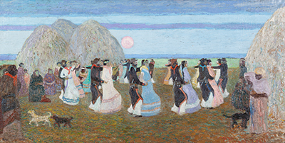 Pedro Figari. Día de Trilla, óleo sobre tela. 125 x 63 cm. C. 1923