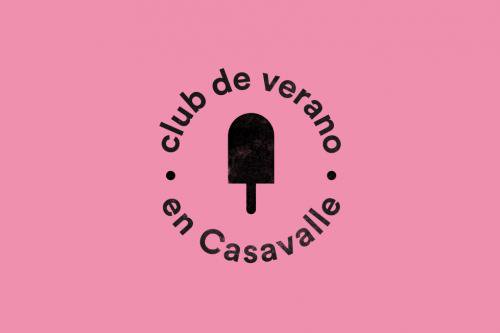 Paleta de helado con la frase Club de verano en Casavalle
