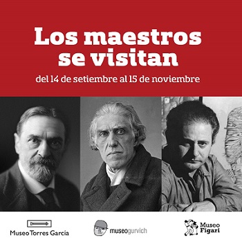 Afiche de la expo con las fotos de los tres artistas