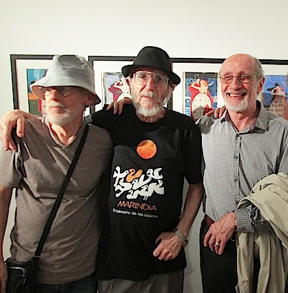 Ernesto Vila, Alejandro Casares y Haroldo González en el Museo Figari, 15 de diciembre 2015.