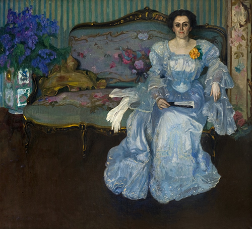 Pedro Blanes Viale. Retrato de la Sra. Maria Castro de Figari. 1907