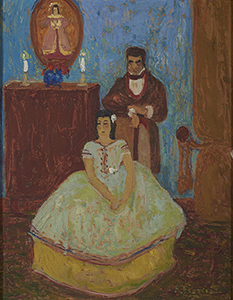 Pedro Figari. Después del entredicho, s/f. Óleo sobre cartón, 77,5 x 64 cm. Colección Museo Figari.