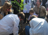 niños y árbol