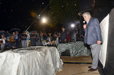Presidente José Mujica durante el acto