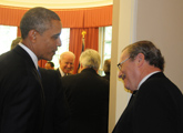 Ehrlich y Obama-saludo