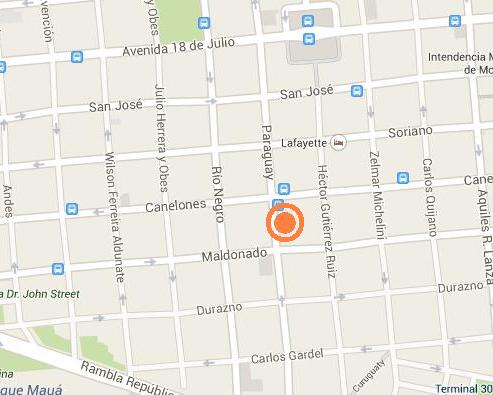 Mapa con la ubicación de la nueva sede