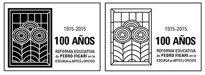 Logo 100 años de la Reforma educativa de Pedro Figari en la Escuela de Artes y Oficios