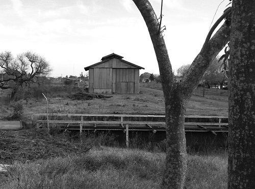 casa de madera en el campo 